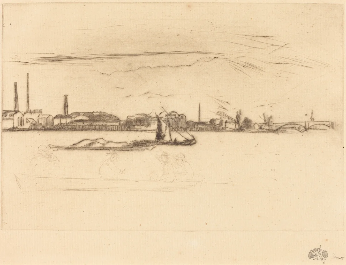 Price's Candle-Works by James McNeill Whistler, print, 1875