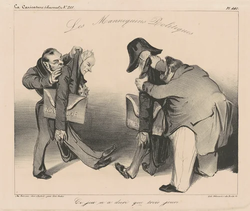 Les Mannequins Politiques by Honoré Daumier, print, 1834