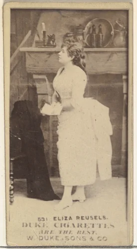 Card Number 531, Eliza Reusels, from the Actors and Actresses series (N145-7) issued by Duke Sons & Co. to promote Duke Cigarettes by W. Duke, Sons & Co., photograph, 1880-1889