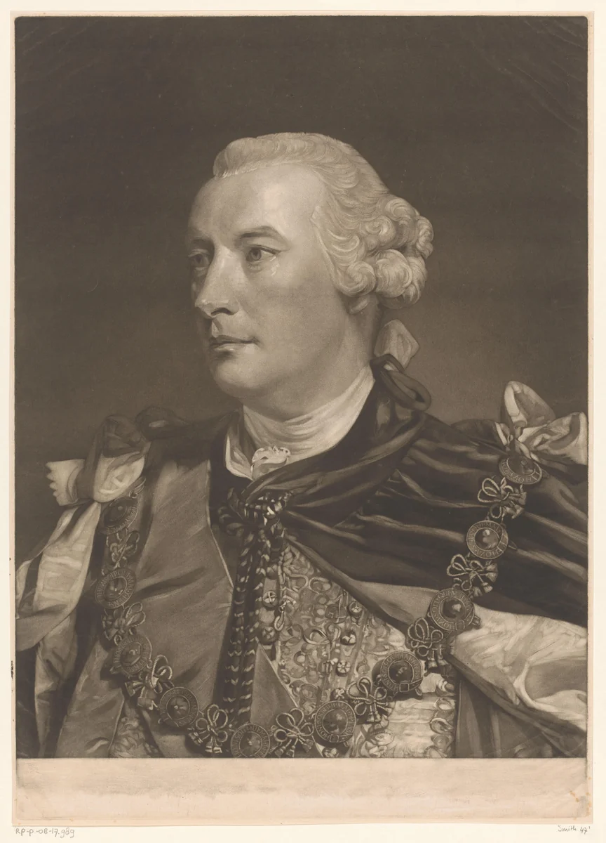 Portret van Hugh Percy by Edward Fisher, print, 1759-1771