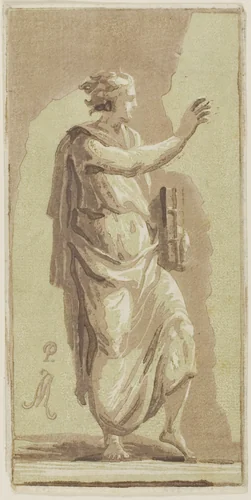Young Man Standing by Anton Maria Zanetti, print, 1700-1767