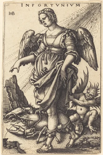 Infortunium (Misfortune) by Sebald Beham, print, 1541