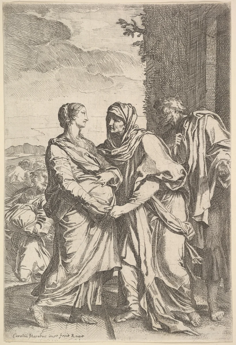 The Visitation by Carlo Maratti, print, 1625-1713