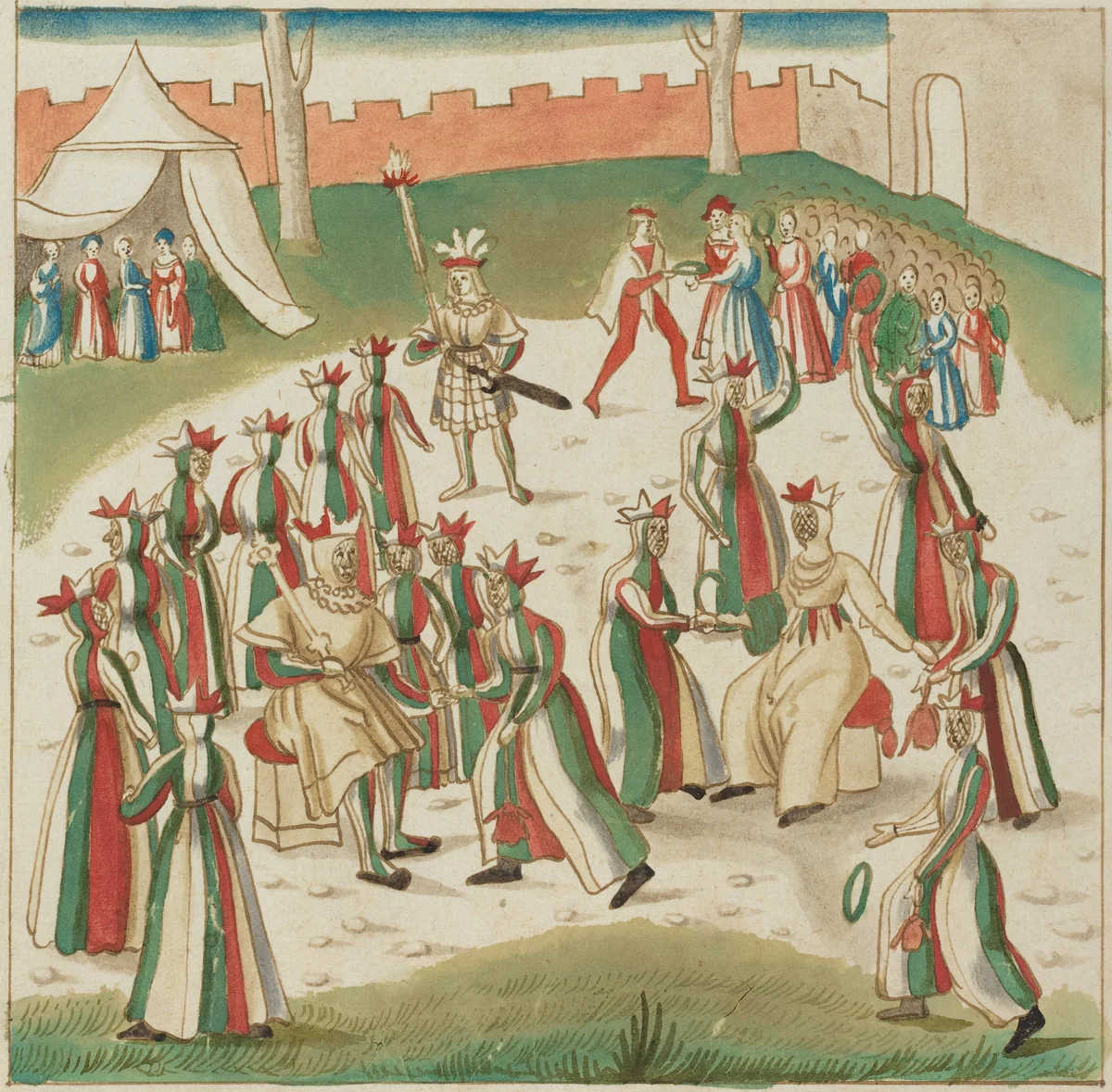 Outdoor Games by German 16th Century, drawing, 1515
