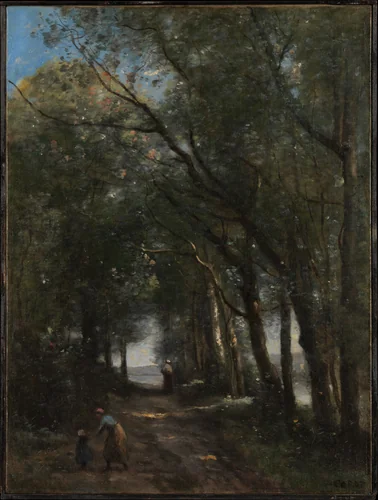 A Lane through the Trees by Camille Corot, painting, 1870-1873
