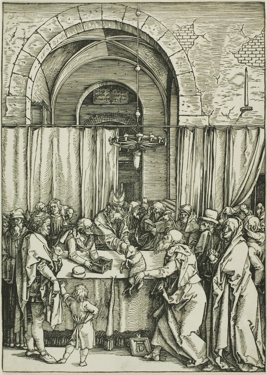 The Rejection of Joachim's Offering, from The Life of the Virgin by Albrecht Dürer, print, 1504