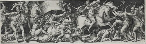 Combats and Triumphs by Etienne Delaune, print, 1560-1569