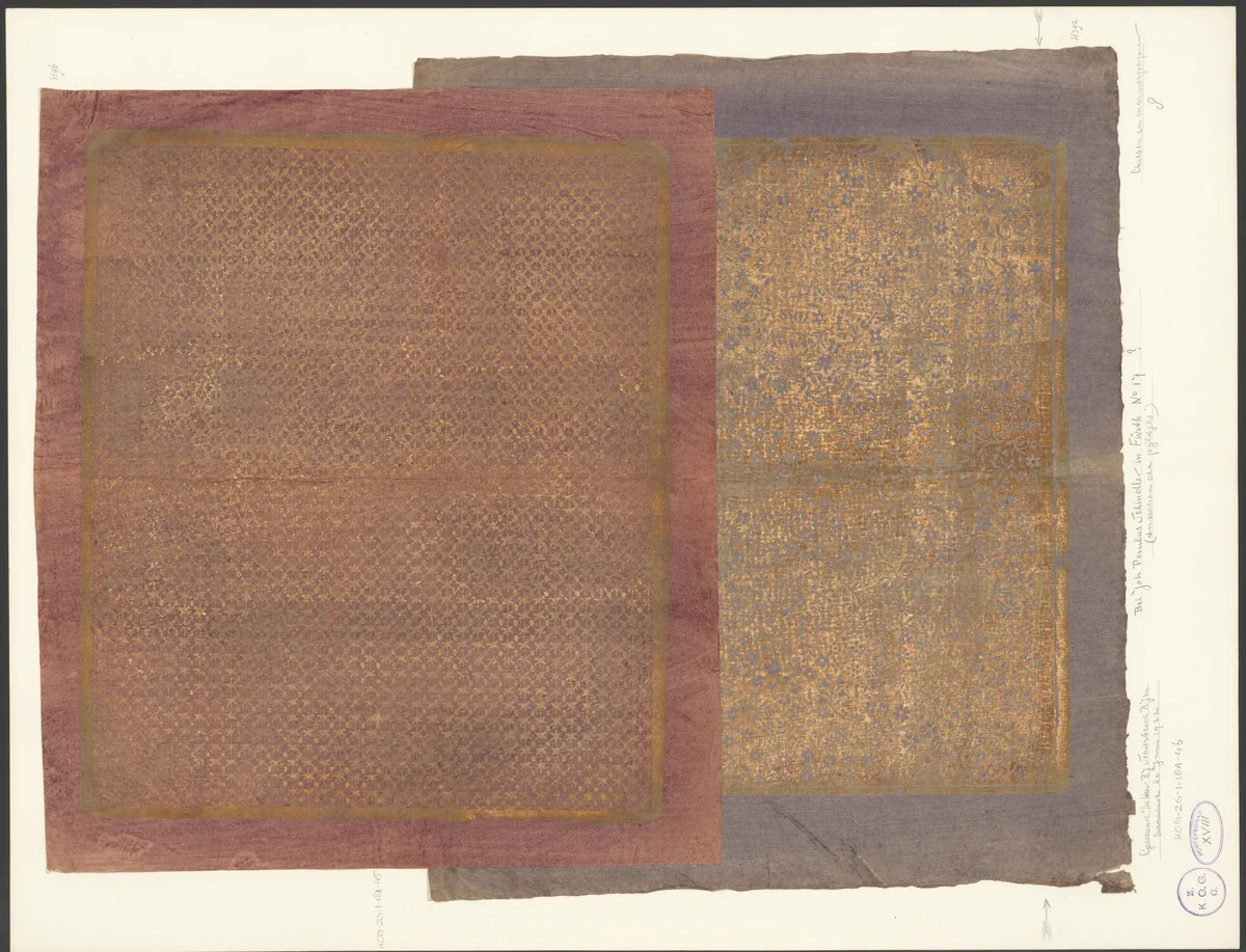 Blad met afwisselend rijen van sterren en punten by Johann Michael Munck, other, 1730-1760