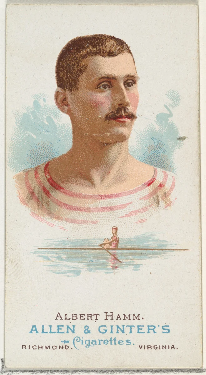 Albert Hamm, Oarsman, from World's Champions, Series 1 (N28) for Allen & Ginter Cigarettes by Allen & Ginter, print, 1887
