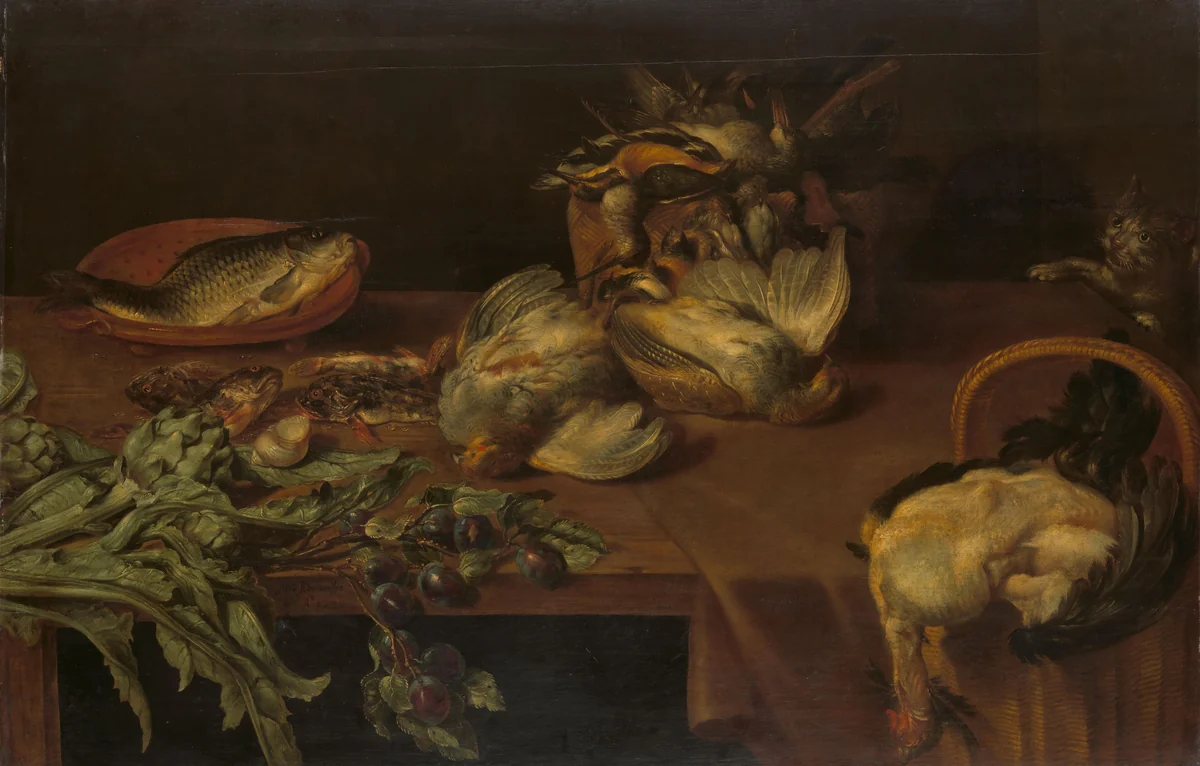 Still Life with Wild Fowl by Alexander Adriaenssen, painting, 1632