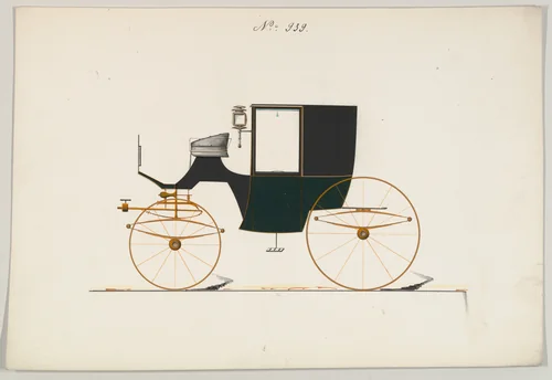 Coupe #939 by Brewster & Co., drawing, 1850-1870
