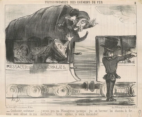 Conducteur ... j'avais pris vos messageries ... by Honoré Daumier, print, 1852