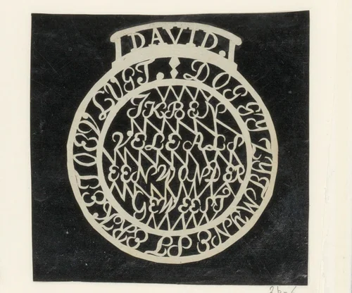 Spreuk: Ik ben vele als een wonder geweest. Dog gij zijt mijne sterke toevlugt. David by anonymous, other, 1750-1849