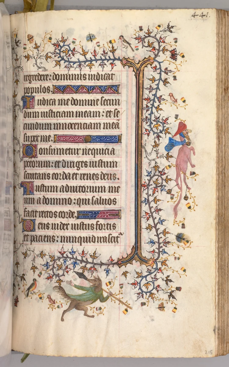 Hours of Charles the Noble, King of Navarre (1361-1425): fol. 215r, Text by Master of the Brussels Initials and Associates, book, 1400-1410