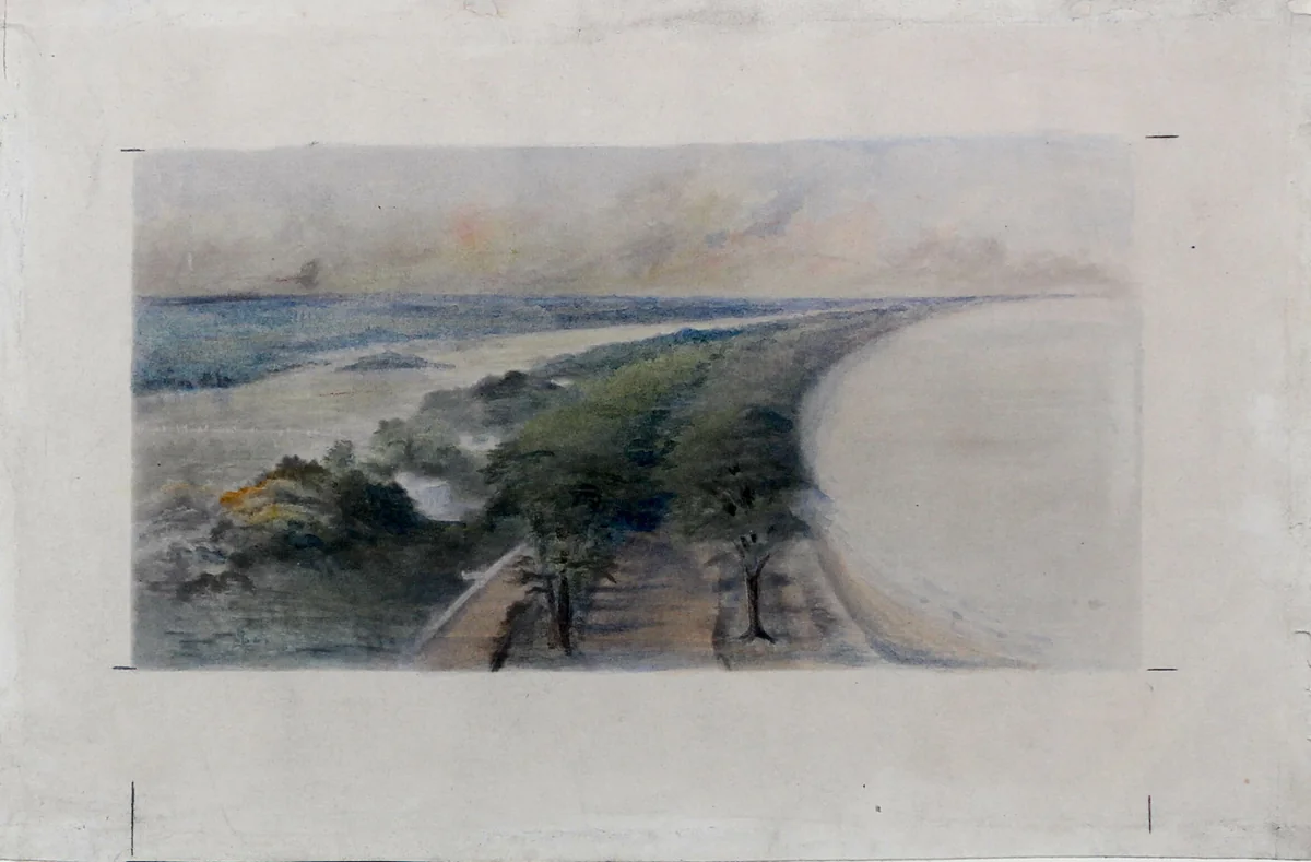 South Shore Park, Chicago, Illinois, Design Sketch by Daniel Hudson Burnham, drawing, 1891-1901