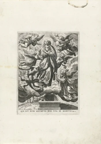 Hemelvaart van Maria by Johann Sadeler, print, 1587-1589