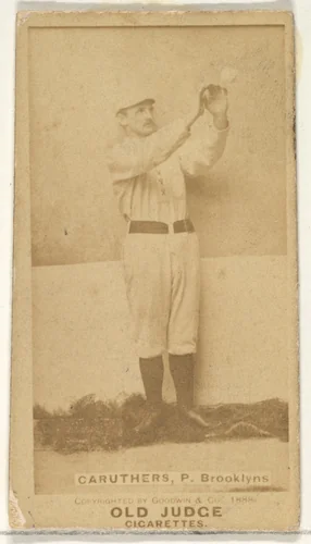 Caruthers, Pitcher, Brooklyn, from the Old Judge series (N172) for Old Judge Cigarettes by Goodwin & Company, photograph, 1888