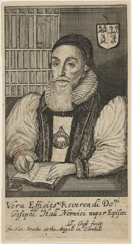 Reverendi Doni: Josephi Hall Norwici Nuper Episco. (Joseph Hall, Bishop of Norwich) by Thomas Cross; Edward Marshall, print, 1602-1704