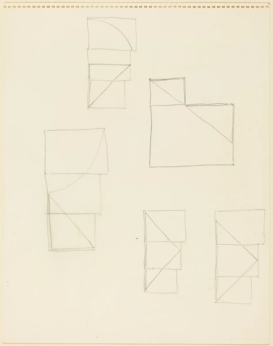 Untitled (recto) by Robert Mangold, drawing, 1978