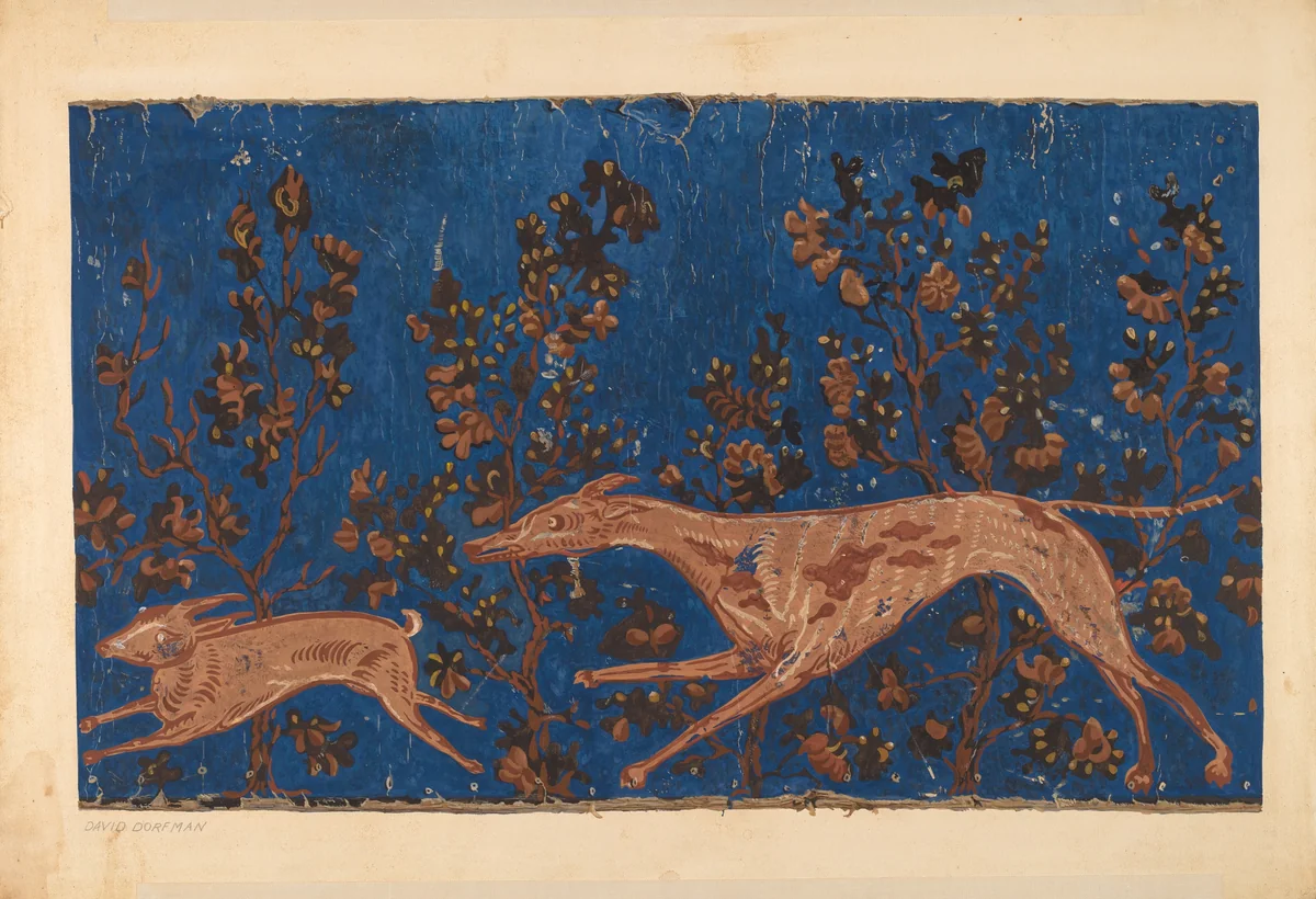 Wallpaper by David Dorfman, index of american design, 1935-1942