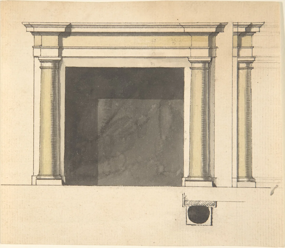Design for a Chimneypiece by Sir William Chambers, drawing, 1740-1800
