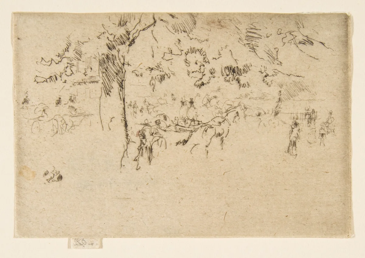 Sketch in St. James's Park by James McNeill Whistler, print, 1884-1886
