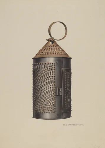 Lantern by Rose Campbell-Gerke, index of american design, 1935-1942