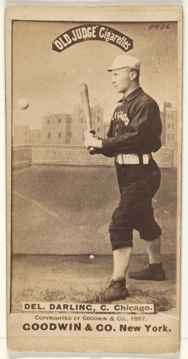 Dell Darling, Catcher, Chicago, from the Old Judge series (N172) for Old Judge Cigarettes by Goodwin & Company, photograph, 1887