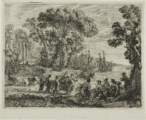 The Rape of Europa by Claude Lorrain, print, 1634