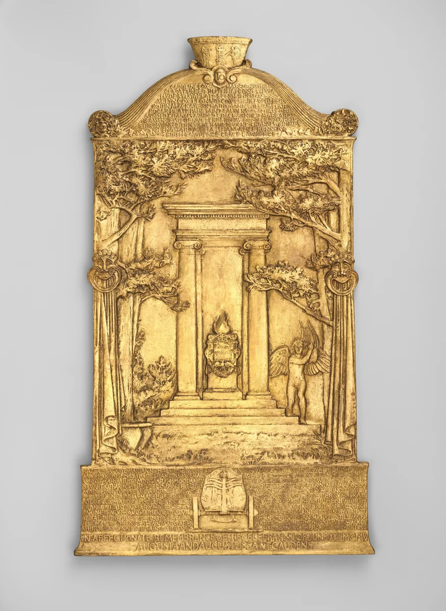 Cornish Celebration Presentation Plaque by Augustus Saint-Gaudens, artwork, 1905