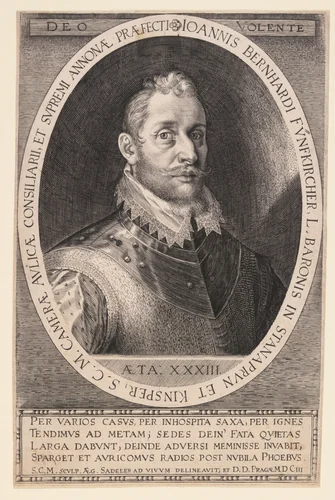 Johannes Bernhardt Fünfkircher, Baron of Stanaprun by Aegidius Sadeler, print, 1603