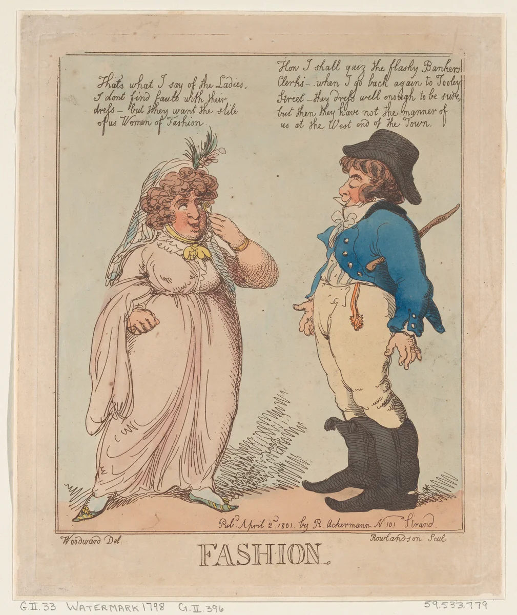 Fashion by Thomas Rowlandson, print, 1801