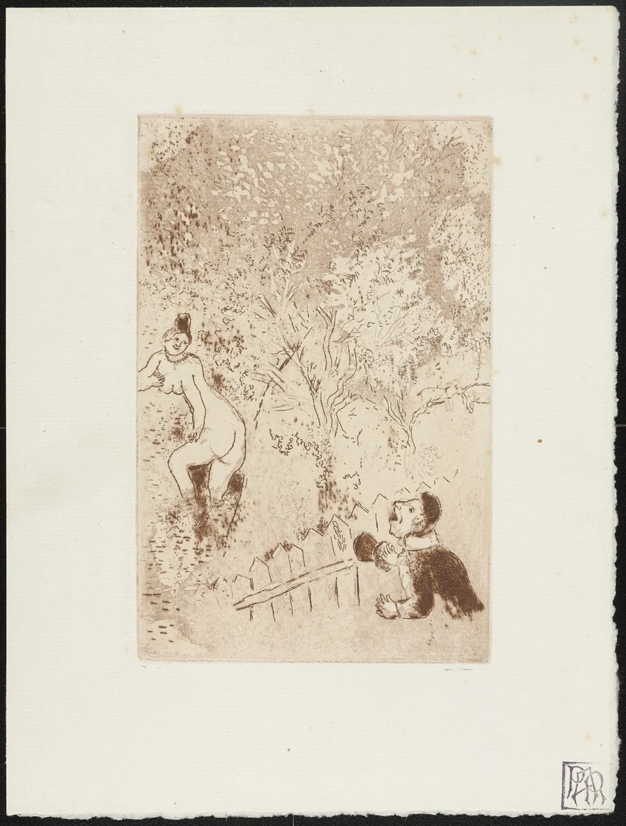 Envy II (L'Envie II) from The Seven Deadly Sins (Les Sept péchés capitaux) by Marc Chagall, print, 1925