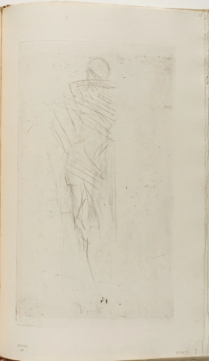Nude Posing by James McNeill Whistler, print, 1874-1875