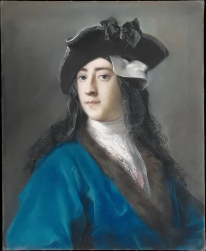 Gustavus Hamilton (1710–1746), Second Viscount Boyne, in Masquerade Costume by Rosalba Carriera, drawing, 1730-1731