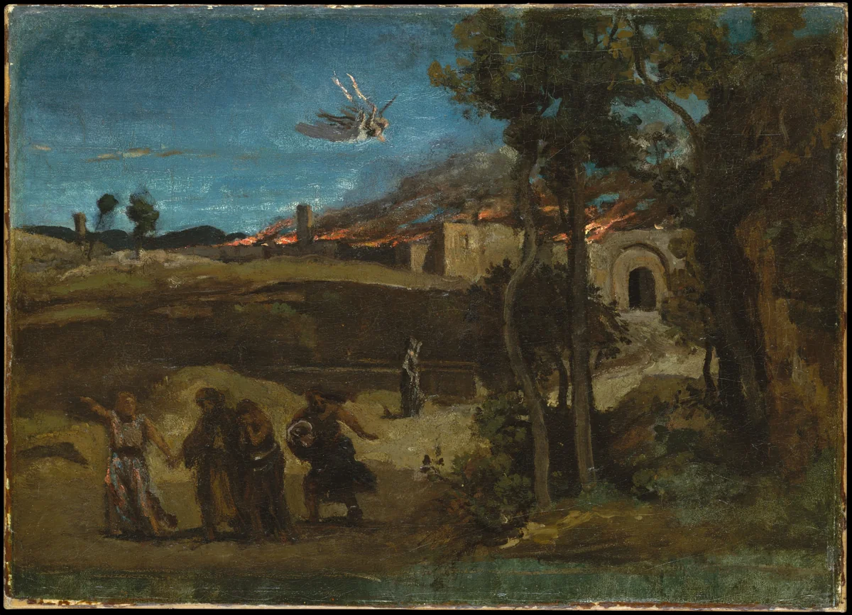 Study for "The Destruction of Sodom" by Camille Corot, painting, 1843