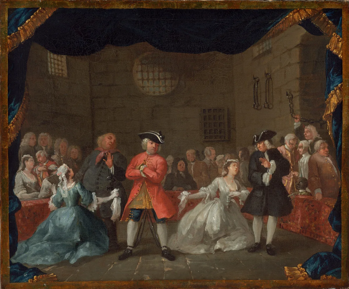 A Scene from The Beggar's Opera by William Hogarth, painting, 1728-1729
