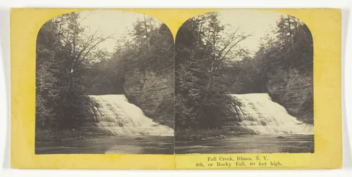 Fall Creek, Ithaca, N.Y. 4th, or Rocky Fall, 60 feet high by J. C. Burritt, photograph, 1860-1865