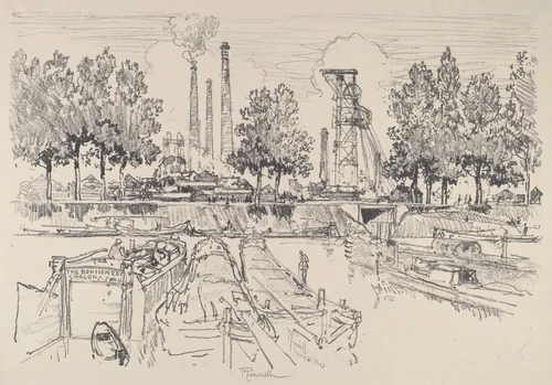 Coal Mines, Monceau, France by Joseph Pennell, print, 1911