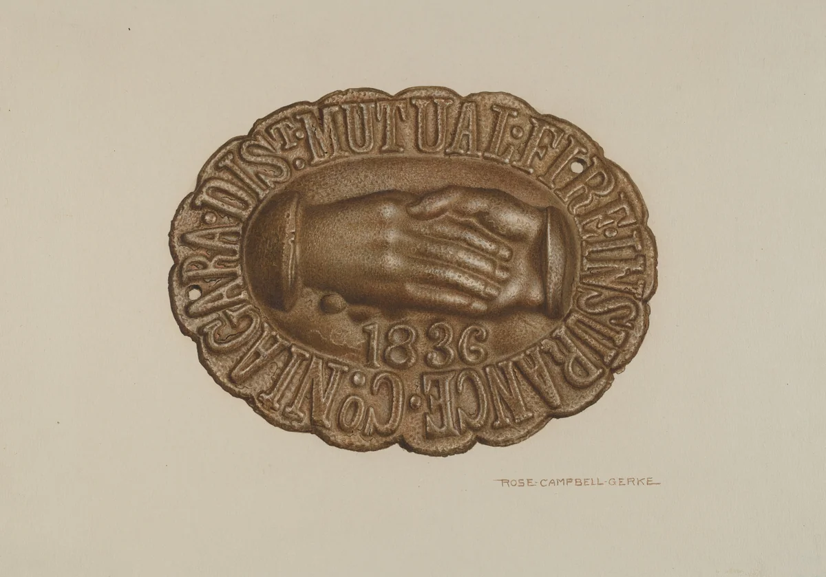 Firemark by Rose Campbell-Gerke, index of american design, 1940