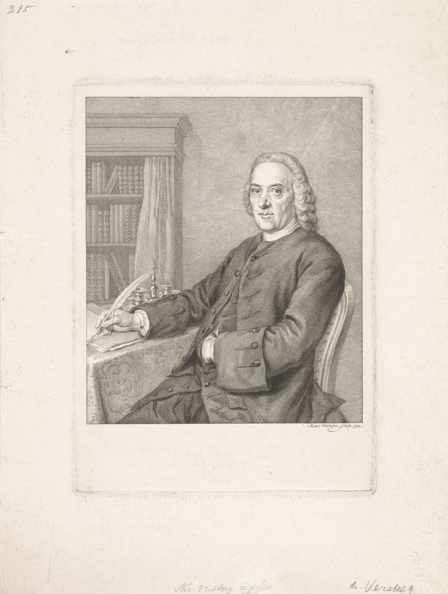 Portret van Nikolaes Versteeg by Reinier Vinkeles, print, 1771