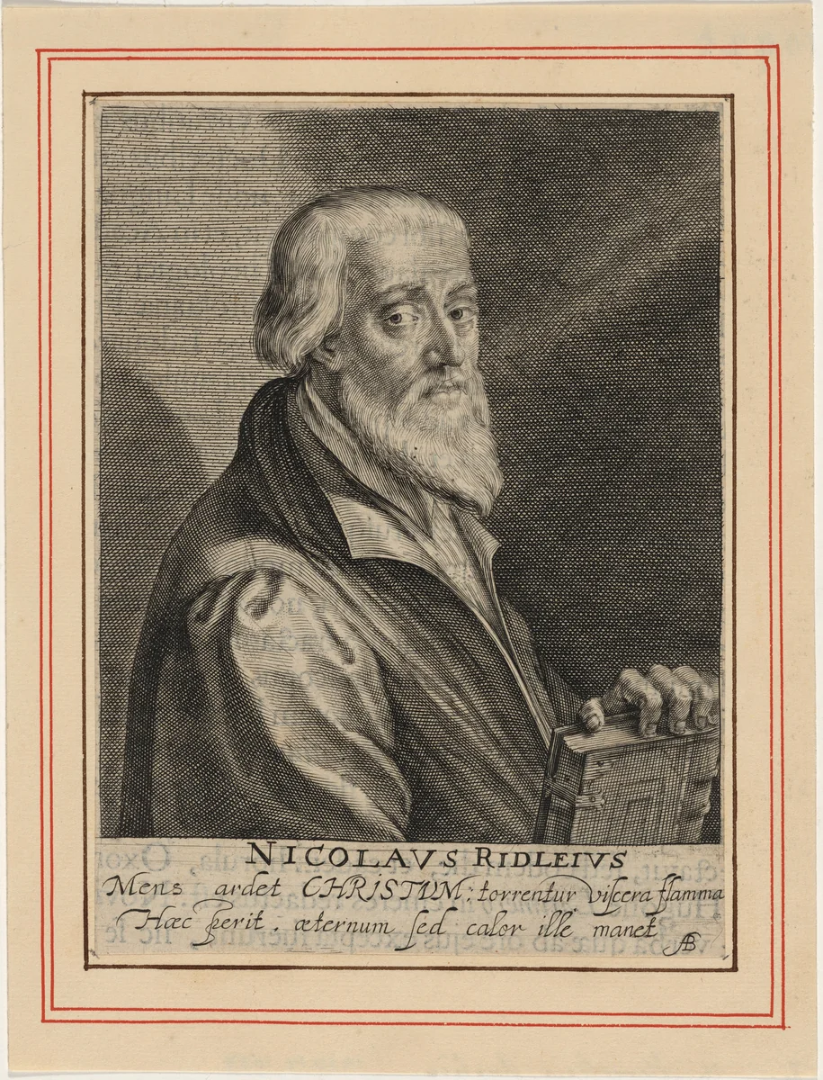 Nicholas Ridley, Bishop of London, Protestant Martyr by Magdalena van de Passe
Willem de Passe, print, 1620