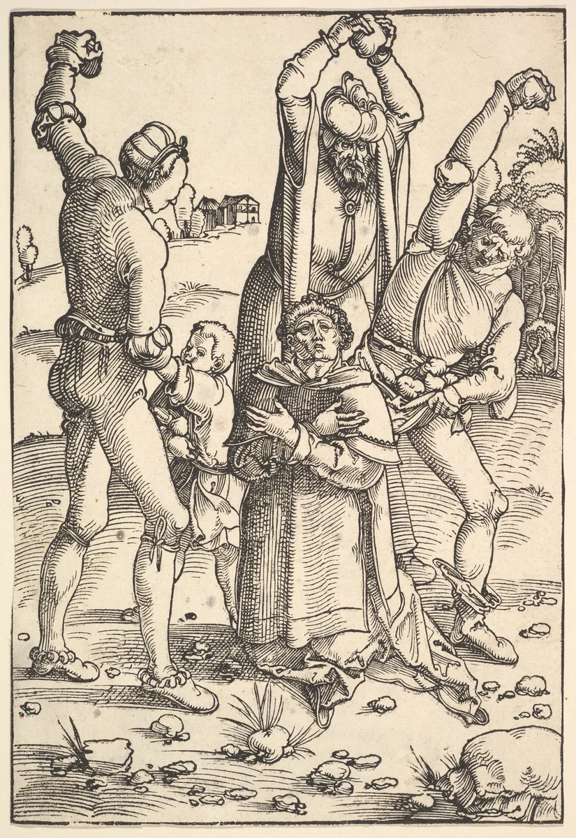 Martyrdom of St. Stephen by Hans Baldung, print, 1500-1545
