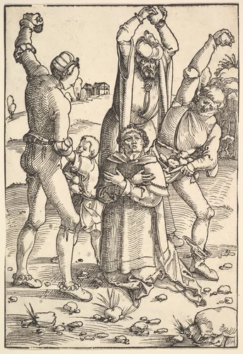 Martyrdom of St. Stephen by Hans Baldung, print, 1500-1545