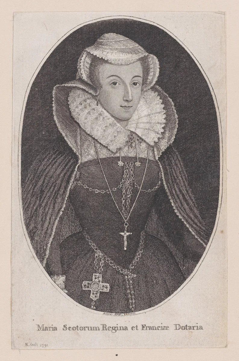 Mary, Queen of Scots by John Kay, print, 1791