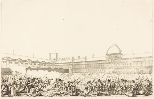 Journée du 10 Aout 1792 by Antoine-Jean Duclos; Charles Monnet, print, 1793