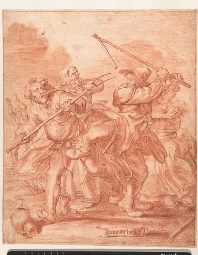 Lamentable! by Adriaen Pietersz van de Venne, drawing, 1625-1635