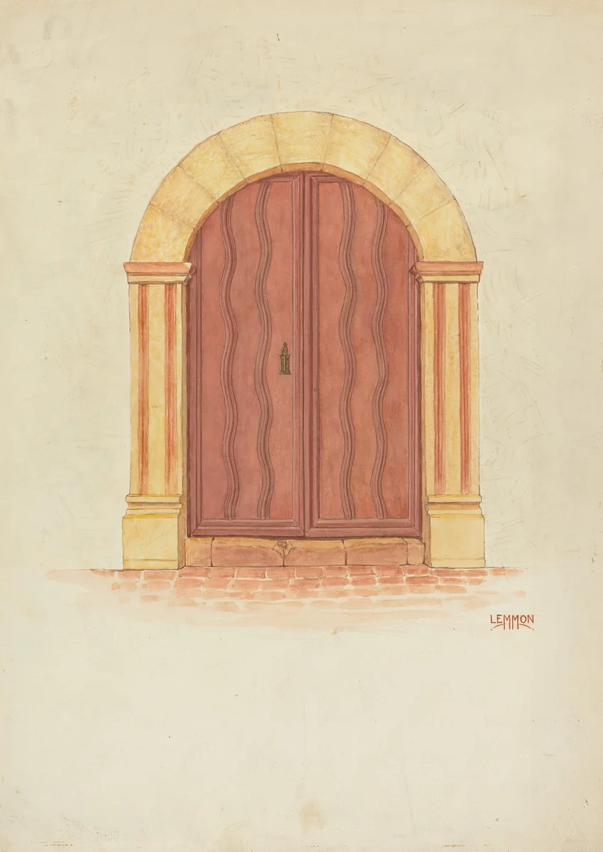 Mission Doors by Warren W. Lemmon, index of american design, 1935-1942