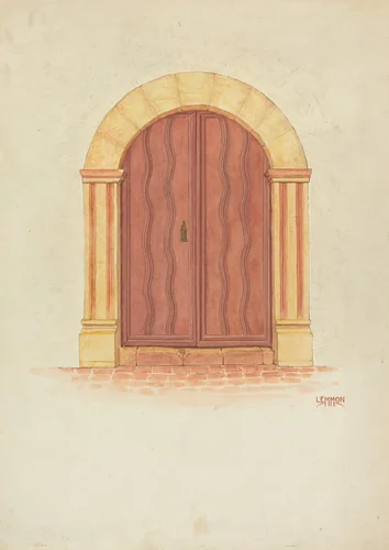 Mission Doors by Warren W. Lemmon, index of american design, 1935-1942