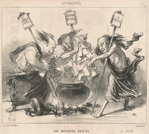 Une mauvaise cuisine by Honoré Daumier, print, 1850